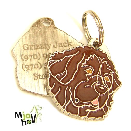 gegraveerde-hondenpenning-newfoundlander-bruin.jpg Gepersonaliseerde hondenpenningen MjavHov - Gegraveerde hondenpenningen online